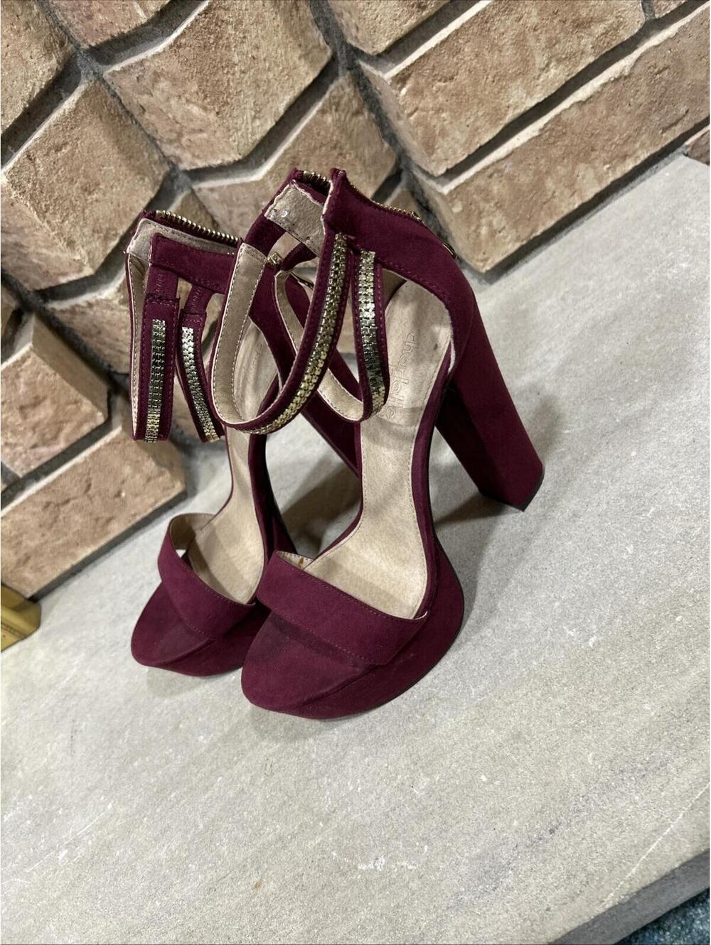 Charlotte Russe Women's High Heels Size 8 Wine Color 5in Heel